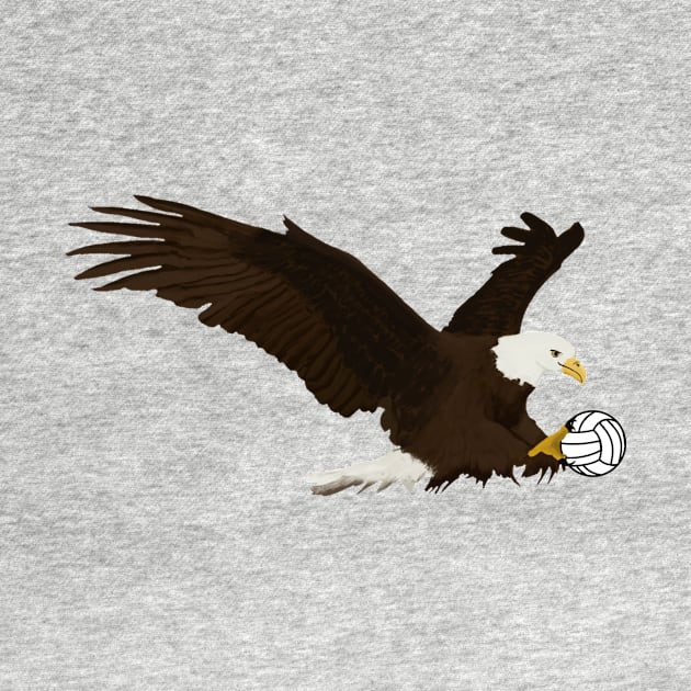 Volleyball Eagle by College Mascot Designs